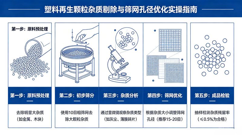 塑料再生顆粒雜質(zhì)剔除不干凈？篩網(wǎng)孔徑優(yōu)化實(shí)操指南