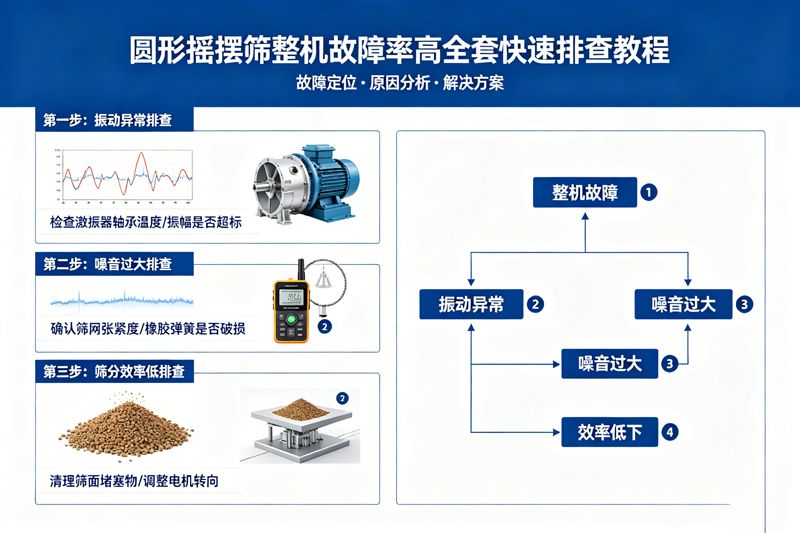 圓形搖擺篩整機(jī)故障率高？全套快速排查教程