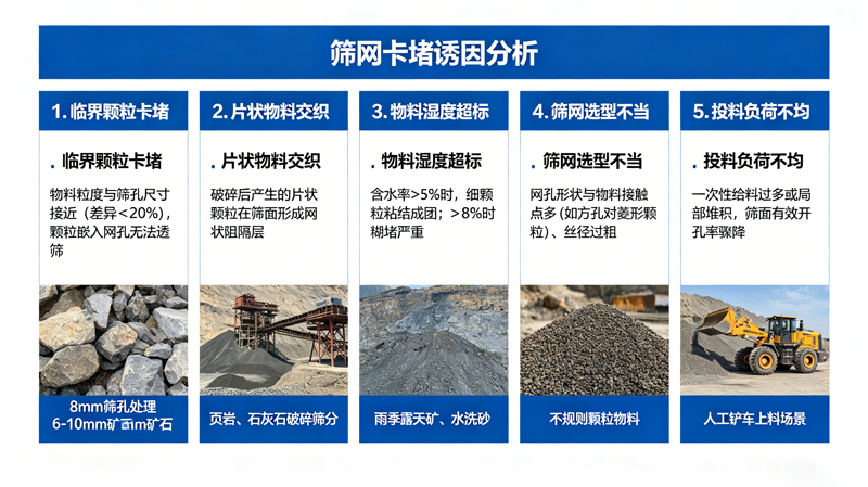 大顆粒硬質(zhì)物料卡堵篩網(wǎng)快速清理處理方法