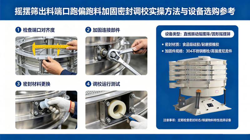 搖擺篩出料端口跑偏跑料加固密封調(diào)校實操方法與設備選購參考