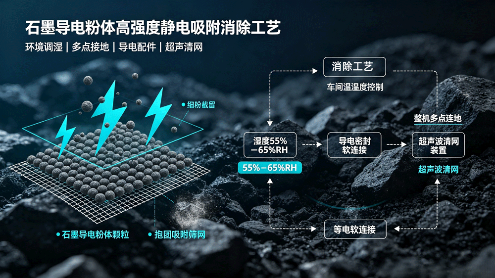 石墨導(dǎo)電粉體高強(qiáng)度靜電吸附專項(xiàng)消除工藝與設(shè)備選型參考